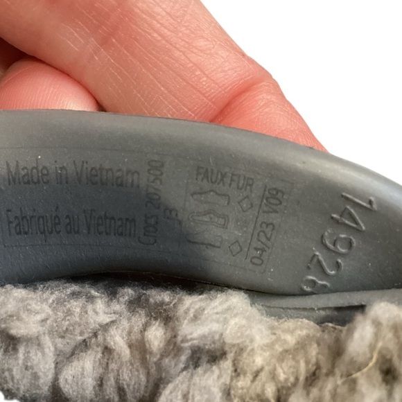 CROCS Kids Baya Lined Clog, Light Grey - Size‎ 3 Never Worn Style 207500 - Picture 5 of 8